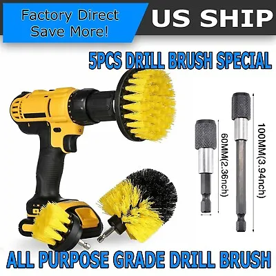 5X Drill Brush Set Power Scrubber Drill Attachments Carpet Tile Grout Cleanings • $6.95