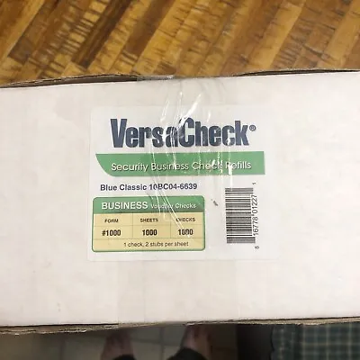 VersaCheck Security Business Check Refills Form #1000 Blue Classic 10BC04-6639 • $44.99