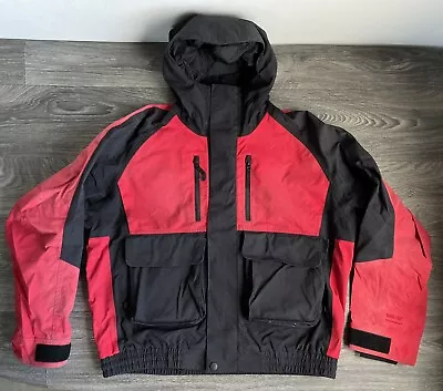 Cabela's Jacket 90s Vtg GoreTex Guidewear Parka Red Black Anorak Hood Men’s XL • $95