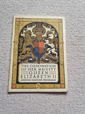 Coronation Queen Elizabeth II Approved Souvenir Programme • £6