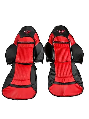 Chevy Corvette C5 Sports Seat Covers In Red & Black Color (1997-2004) • $275