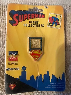 Superman Stamp Collectibles Pin NEW • $9.95