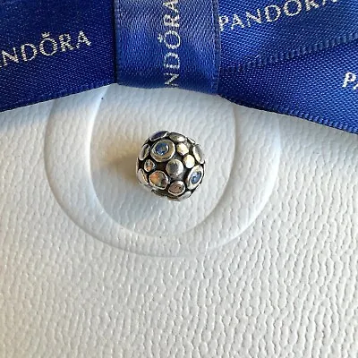 Authentic Pandora Sterling Silver And CZ Blue Bubbles Bead Charm #790329CZB • $25