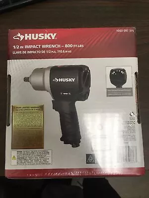 Husky 1/2  Impact Wrench  90 PSI Max 800 Ft.- Lbs. Model H4480 In A Box New • $156.81