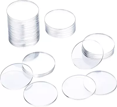 36 Pieces Clear Acrylic Sheet 0.08 Inch Thick Acrylic Disc Blanks Transparent Ro • $9.40