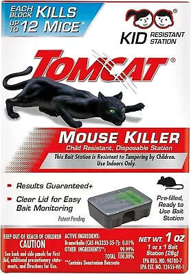 Tomcat Mouse Killer Rats Mice Rat Bait Station Rodent Poison Trap Fast Shipping • $4.78