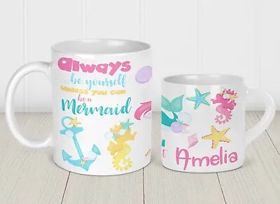 Personalised Printed Plastic/ceramic Childs Mug Ocean Mermaid Birthday 6oz/11oz • £8.99