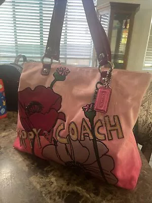 COACH Poppy Floral Graffiti Pink ! Tote Bag! • $99.99