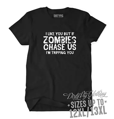 Zombies Chase Us Big Mens Shirt Sizes 4XL/5XL 6XL/7XL 8XL/9XL 10XL/11XL 12XL • $39.95