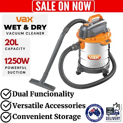 VAX 20L Wet And Dry Vacuum Cleaner Blower Car Home Carpet Shop Portable Vac • $185.95