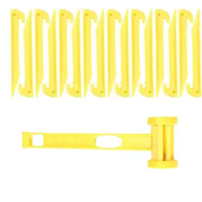 30 Pcs 9 Inch Plastic Tent Stakes With 1 Yellow Puller Hook Durable Garden L... • $34.55
