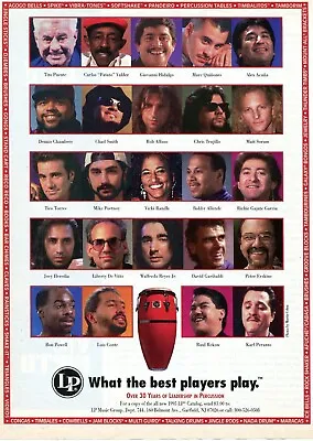 1995 Print Ad Of LP Latin Percussion Conga W Tito Puente Chad Smith Mike Portnoy • $9.99