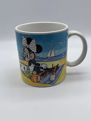 Vintage Applause Disney Minnie Mouse On Beach Coffee Mug #3093 1986 • $6.99