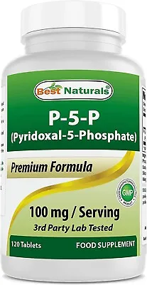 Best Naturals P5P Vitamin B6 100 Mg/Serving 120 Tablets • $9.99