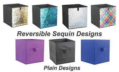 £5.95 • Buy Foldable Collapsible Storage Cube Basket Bin Box Organizer Fabric Fold Flat 28cm