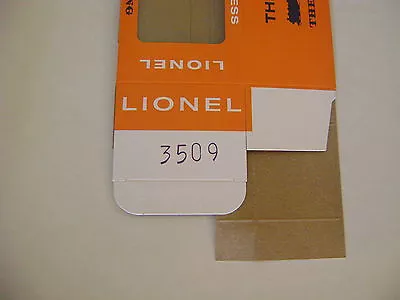 Lionel 3509 Manual Satellite Car Licensed Reproduction Window Box • $7.49