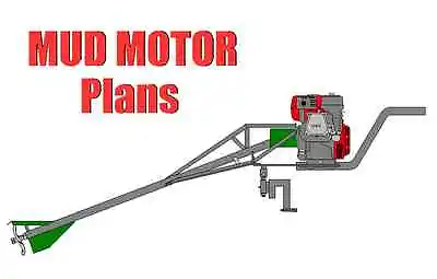 Mud Motor Long Tail Boat Motor Plans Swamp Motor - DIY Duck Hunting Outboard • $29