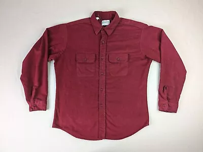 Vintage Five Brother Chamois Shirt Adult Large Red Button Up USA Made • $10.26