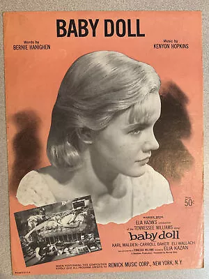 1956 BABY DOLL SHEET MUSIC Remick Music Corp Karl Malden Carroll Baker • $10.95