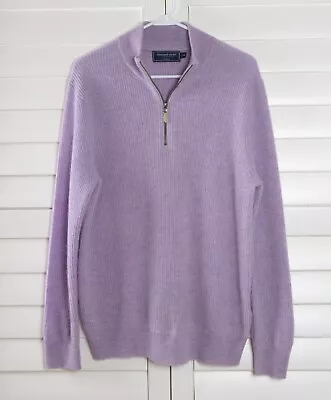 VINEYARD VINES $298 Mens Ribbed 100% Cashmere 1/2 Zip Sweater Top Size Medium • $49.99