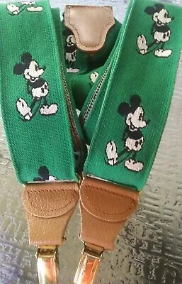 Green Mickey Mouse Suspenders Walt Disney Productions By JG Hook • $19.60