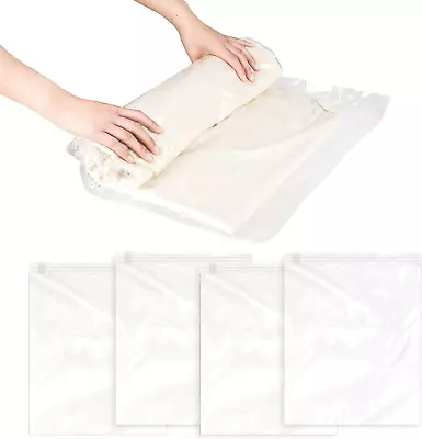 4Pcs Travel Space Saver Bags Vacuum Storage Travel Storage Bags For Clothes Comp • $17.99