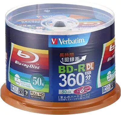 Verbatim Blank Blu-ray Discs 50GB BD-R DL 4x 6x Bluray From Japan Japan • $121.12