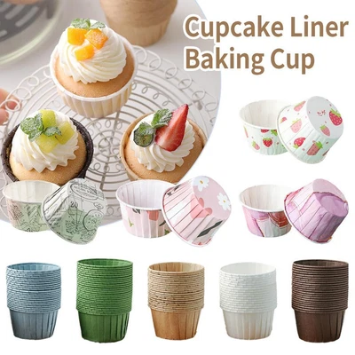 £4.27 • Buy 50PC Muffins Paper Cupcake Wrappers Baking Cups Cases Muffin Boxes Cake Cup HOT