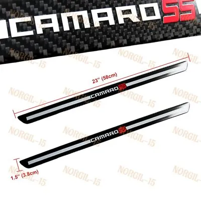 For CAMARO SS Carbon Fiber Car Door Welcome Plate Sill Scuff Cover Panel Sticker • $18.99