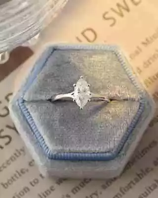 IGI Certified 2 Ct Marquise Lab Grown Diamond 14K Gold Split Shank Wedding Ring • $3125
