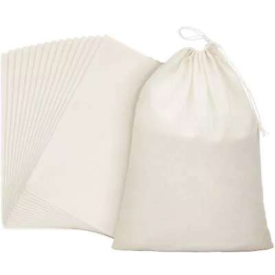 Muslin Bags Cloth Bags With Drawstring Large Storage Bags Bulk Cotton Reusabl... • $14.79