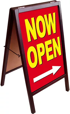 NOW OPEN A-Frame Sign Sidewalk Pavement Sign Double Sided 172875 Kb • $99.95