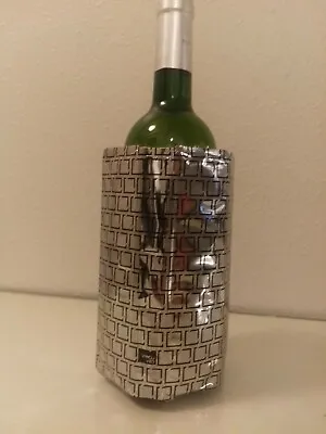 $6 • Buy Vacu Vin Innovation Rapid Ice Wine Cooler Silver No Needed Bottle Sleeve JY0608