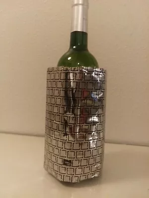 $6 • Buy Vacu Vin Innovation Rapid Ice Wine Cooler Silver No Needed Bottle Sleeve JY0608