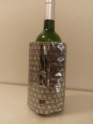 Vacu Vin Innovation Rapid Ice Wine Cooler Silver No Needed Bottle Sleeve JY0608 • $6