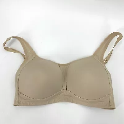 34D Wacoal Clear Comfort Sports Bra Contour Wireless Nude Tan 856114 • $20