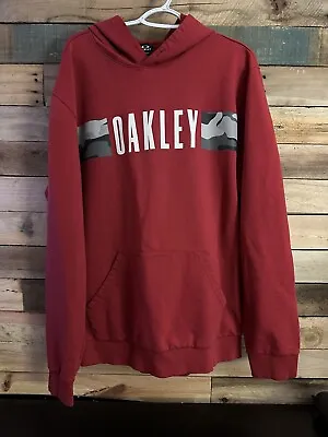 Mens Oakley Hoodie Pullover Red Size 2XL • $8.99