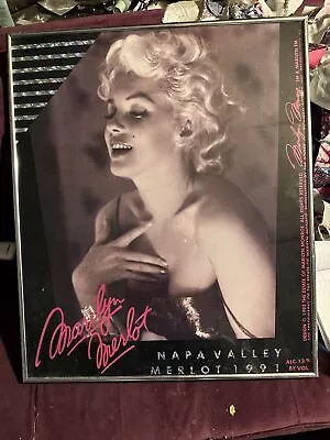 2004 Marliyn Monroe Wines Poster 20th Anniversary Vintage Mariyln Merlot 22X26in • $175