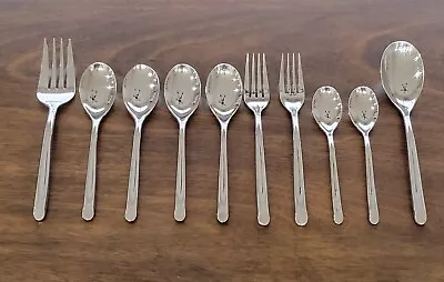 Towle Living Collection 18/0 Wave Stainless Flatware Lot Of 10 Pieces  • $26.99