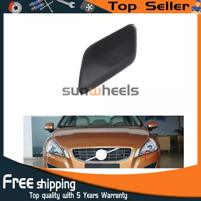 Primed Front Bumper Headlight Washer Jet Cover Cap Left For Volvo S60 2011-2013 • $7.02