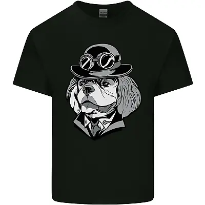 Steampunk King Charles Spaniel Cavalier Mens Cotton T-Shirt Tee Top • $22.40
