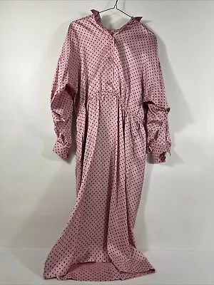 Vintage Handmade Shirt Dress Pink Patterned 1960s • $10