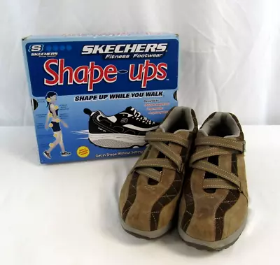 Skecher Fitness Shape Ups 11815 Brown Suede Toning Walking Shoes Women's 9.5 • $24.99