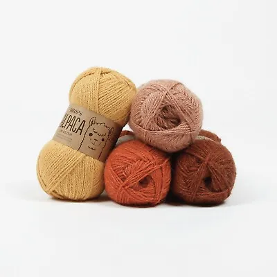 Peruvian Alpaca Knitting Yarn 4 Ply Sport Sock Baby Crochet Knitting Wool DROPS • £3.80
