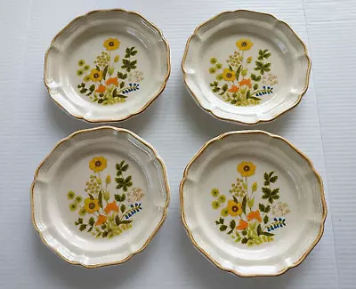 Mikasa Vintage Garden Club Petunias 8  Set Of 4 Salad Plates EC404 • $20