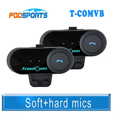 2X Motorcycle Bluetooth Helmet Intercom Headset Interphone 3 Rider Communication • $77.69