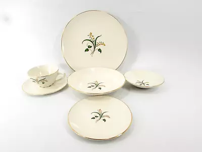 Place Setting Set Of 6 Vintage Edwin Knowles Forsythia  CIRCA 1947 • $29.95