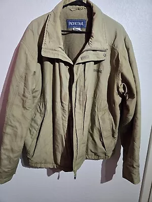 Vintage Pacific Trail Sportswear Olive  Green / Brown Windbreaker Jacket XL Men • $14.99