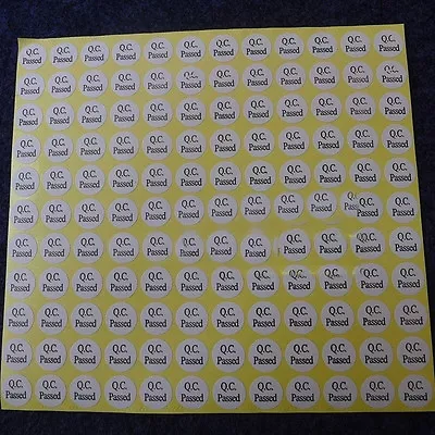 Adhesive Label QC PASSED Stickers White Color Round Warranty Label 13mm 5000PCS • $20