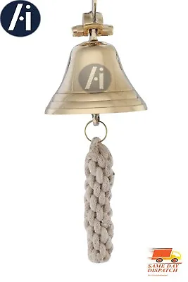 Bar Pub Bell Wall Mounted Ship Bell Brass Hanging Bell With Durable Rope 3  • £11.49